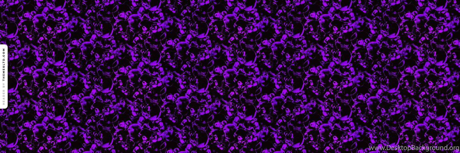 Purple Skull Wallpaper - Purple Skull Headers - HD Wallpaper 