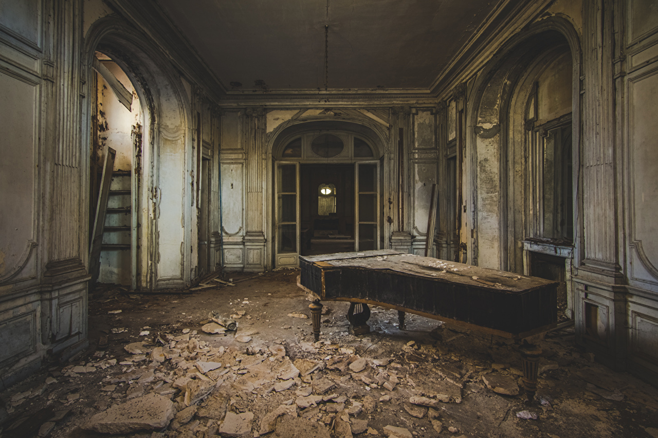 Abandoned Interior Design - HD Wallpaper 