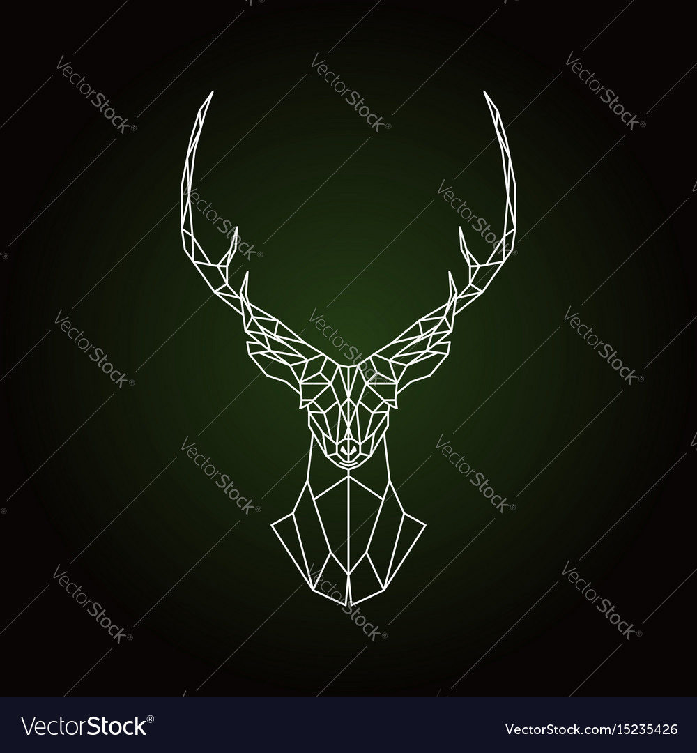 Design Geometric Deer Head - HD Wallpaper 