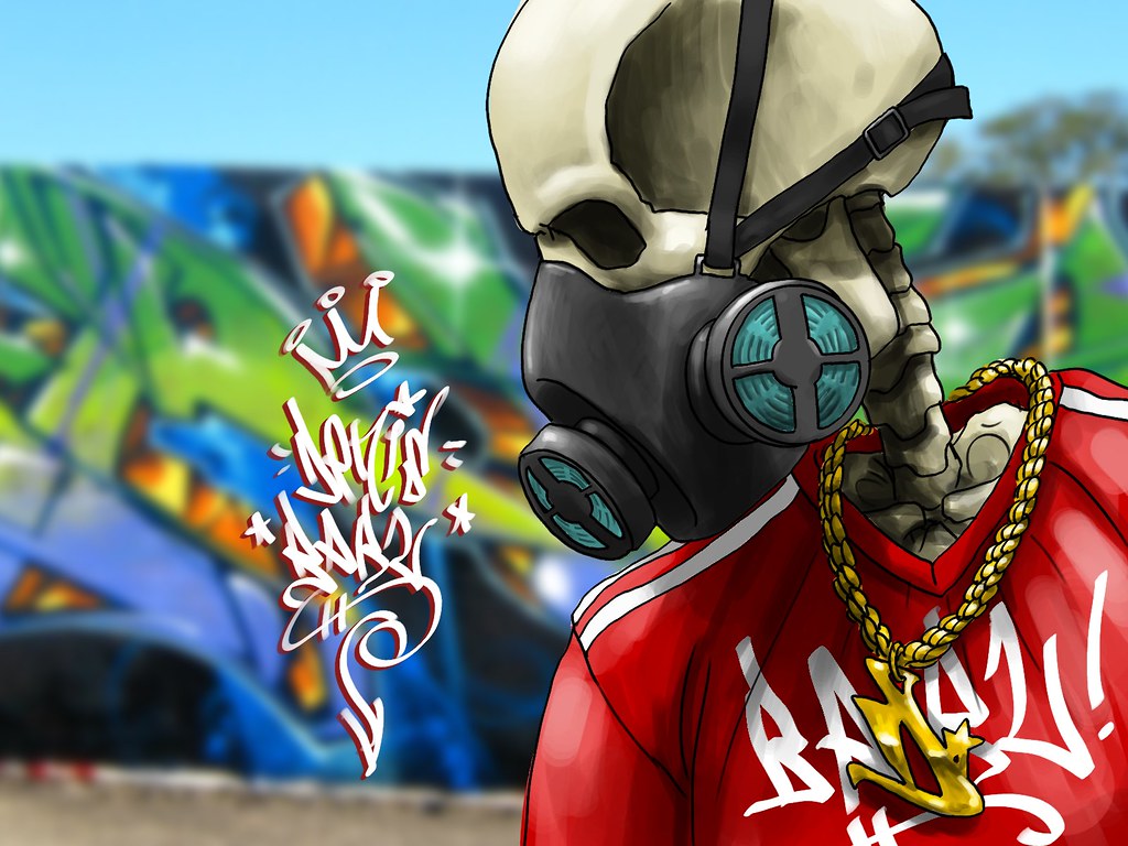 Wallpaper Graffiti Skull - Skull Graffiti Wallpaper Hd - HD Wallpaper 