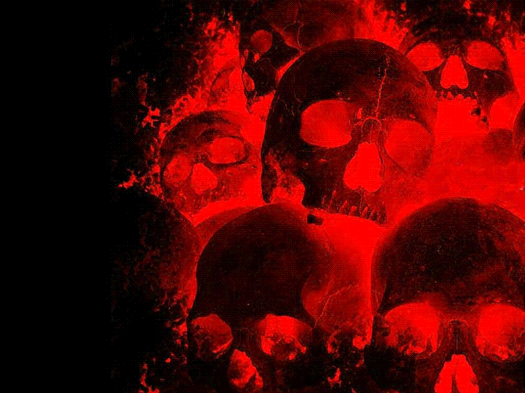 Skull Background Red - HD Wallpaper 