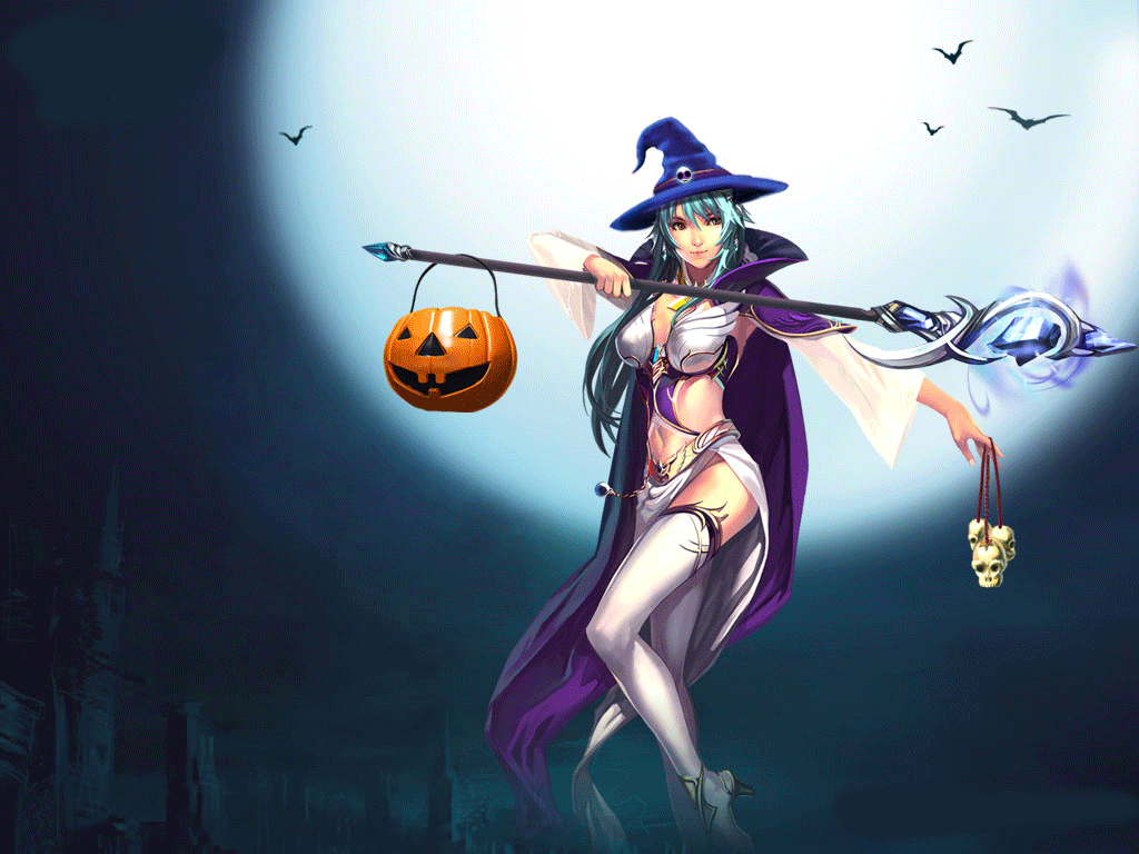Sexy Animated Halloween Wallpaper Android - HD Wallpaper 