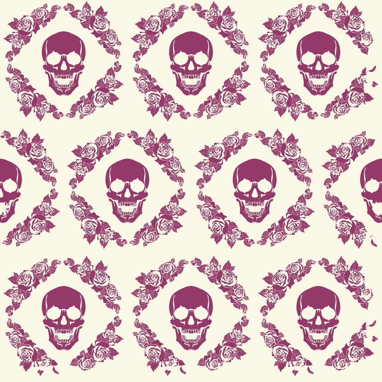 Background, Floral, And Flowers Image - Skull - HD Wallpaper 