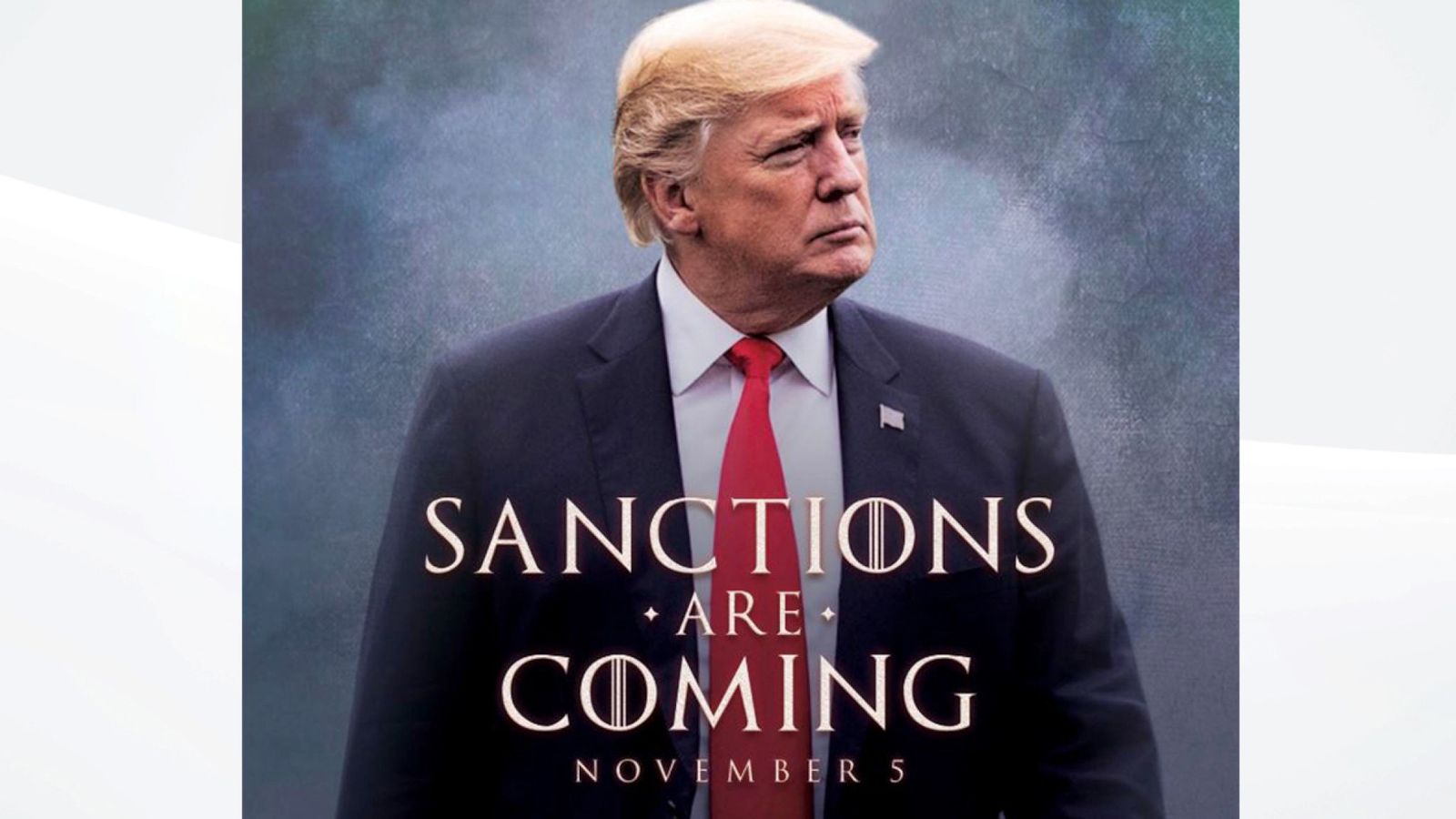 Donald Trump Posted This Dramatic Image On His Twitter - Sanction Is Coming Trump - HD Wallpaper 