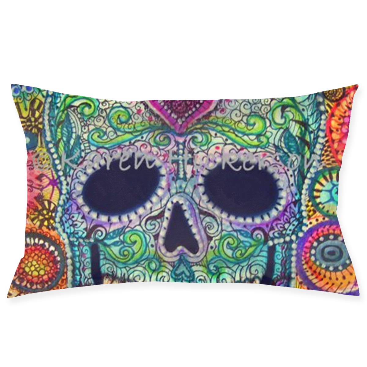 Folk Art Sugar Skull - HD Wallpaper 