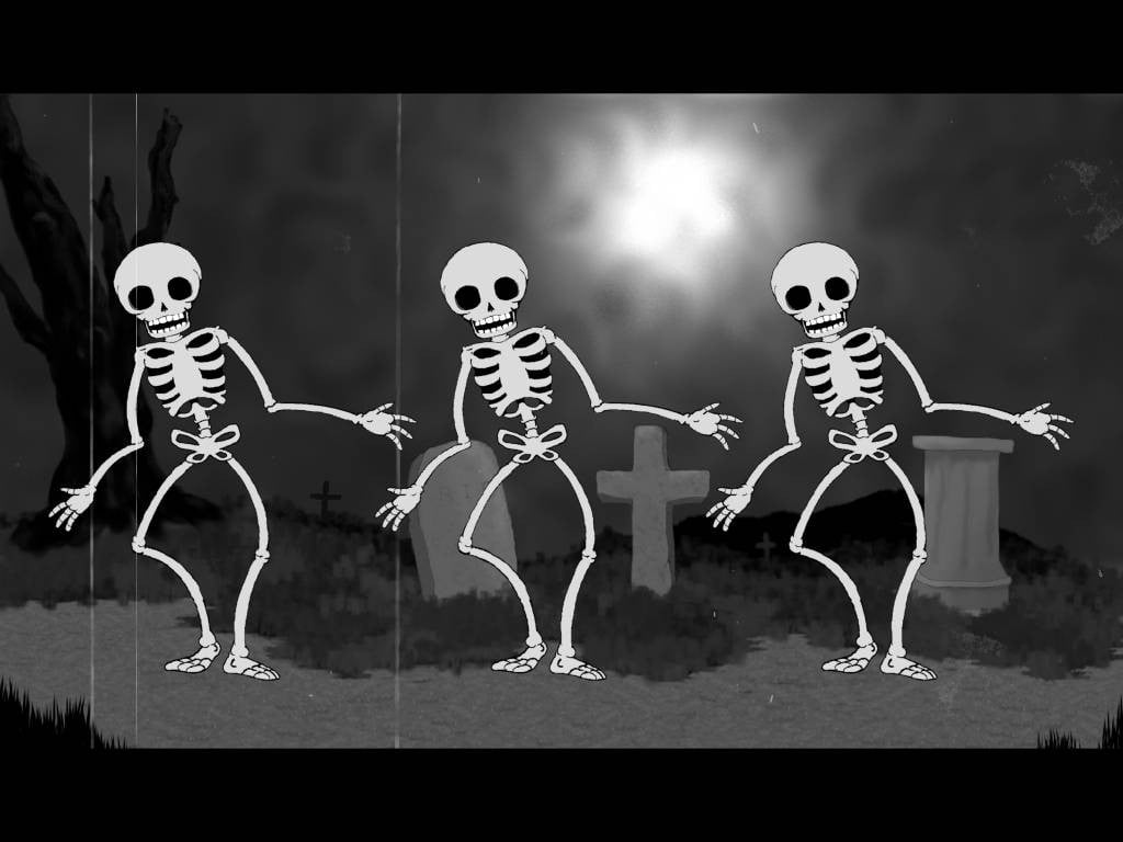 Halloween Wallpaper Skeleton - HD Wallpaper 