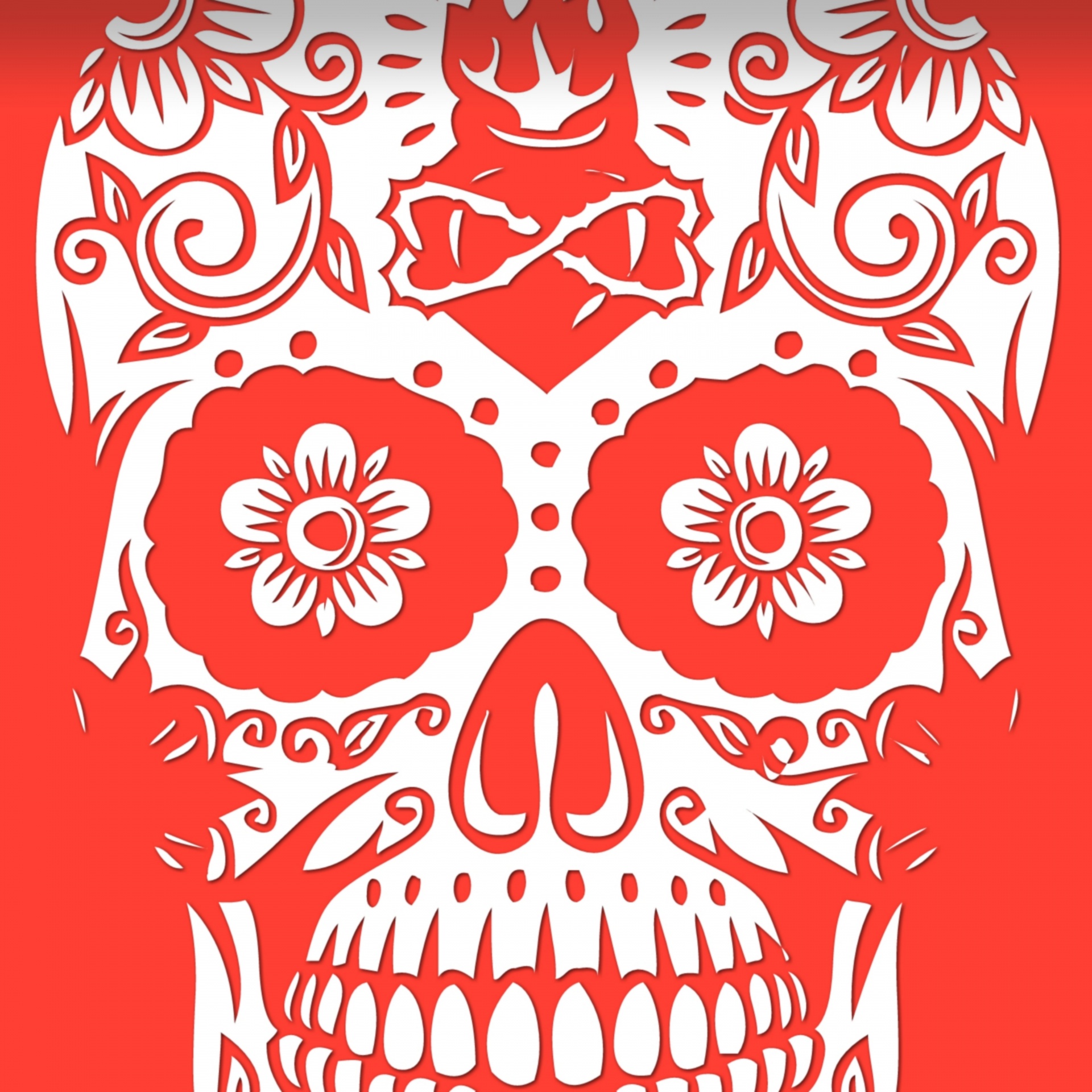 Wallpaper Red Skull Free Photo - Dia De Los Muertos Skull Fire - HD Wallpaper 