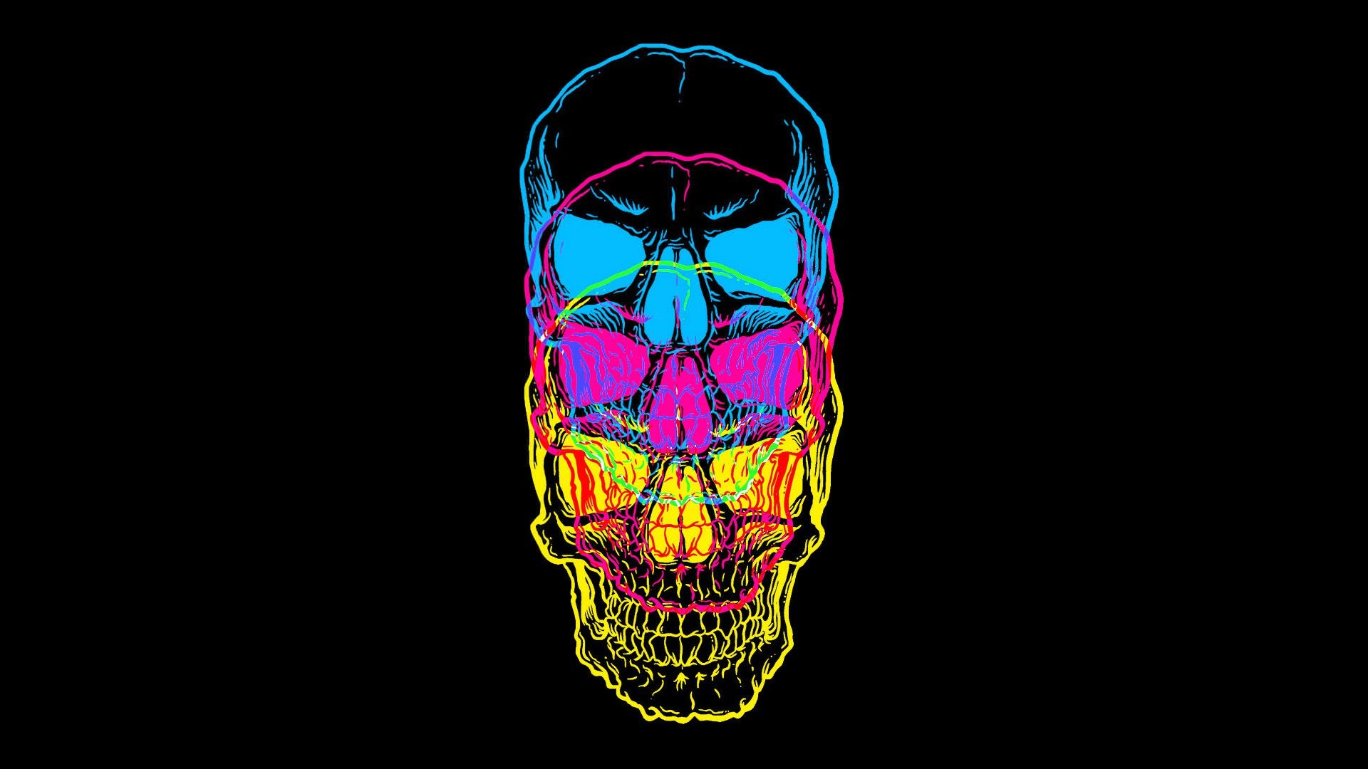 Multi Coloured Skull Wallpaper 
 Data-src - Skull Wallpaper Colourful - HD Wallpaper 
