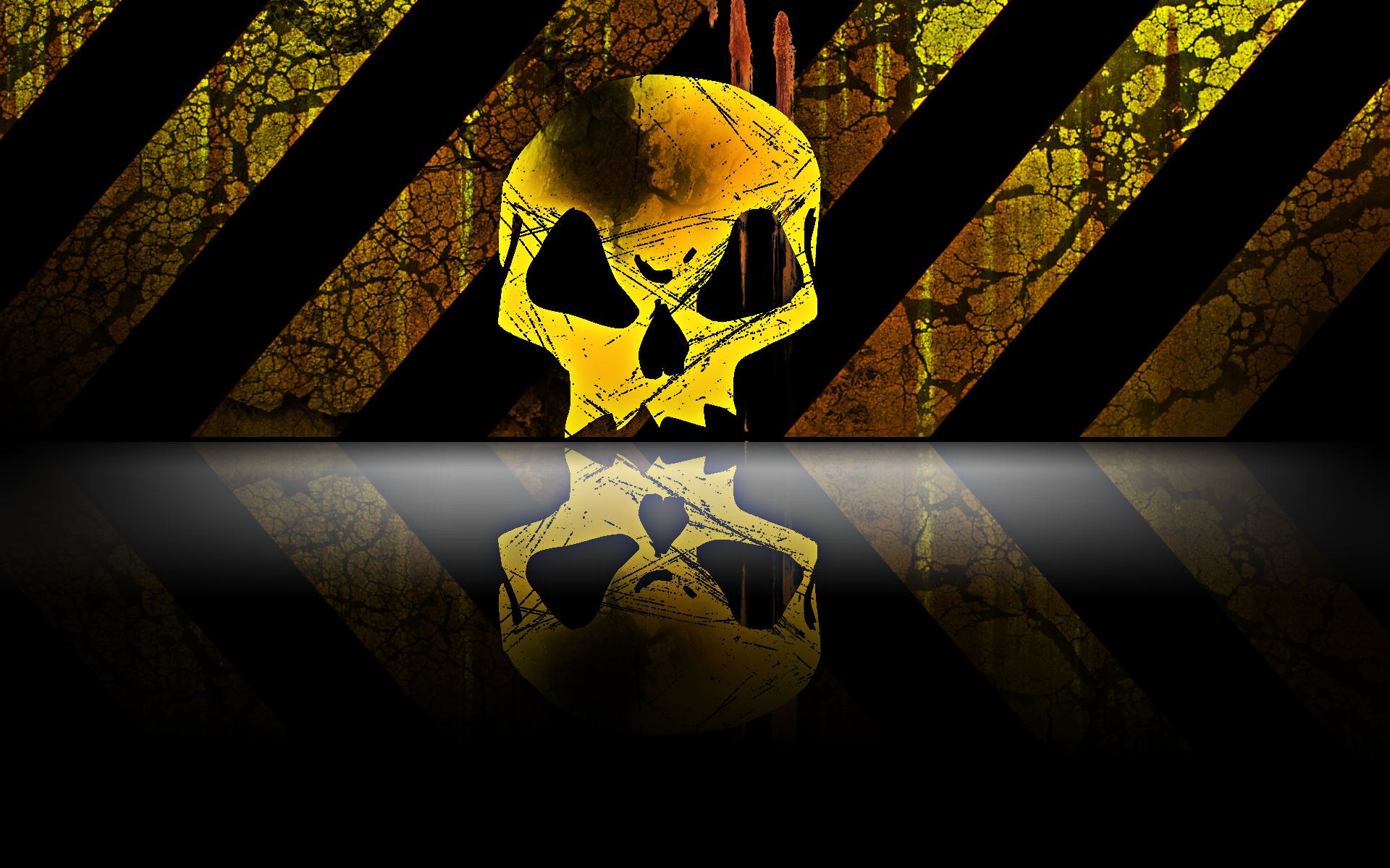 Grunge Skull - HD Wallpaper 