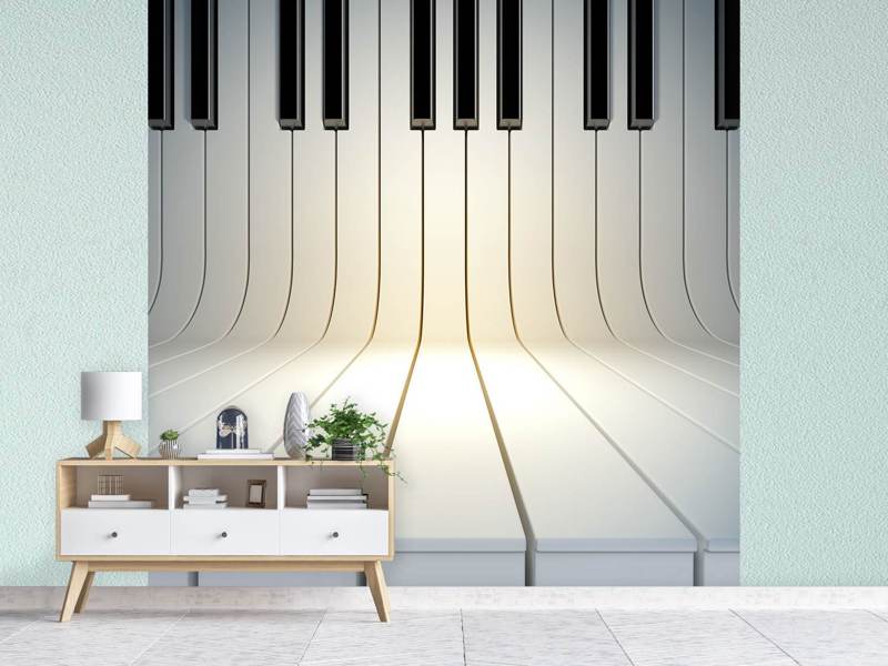 Photo Wallpaper Piano Keys - Musical Keyboard - HD Wallpaper 