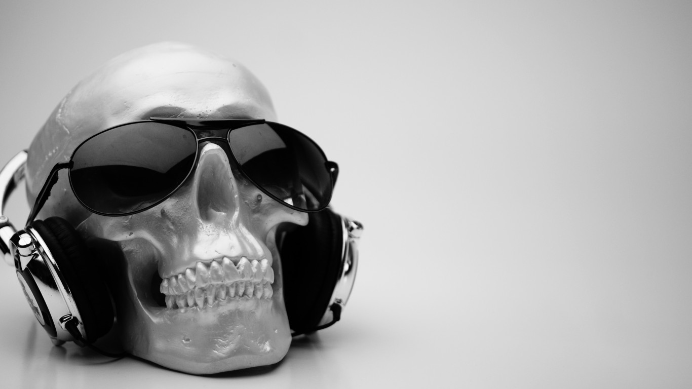 Skull Black And White Hd - HD Wallpaper 