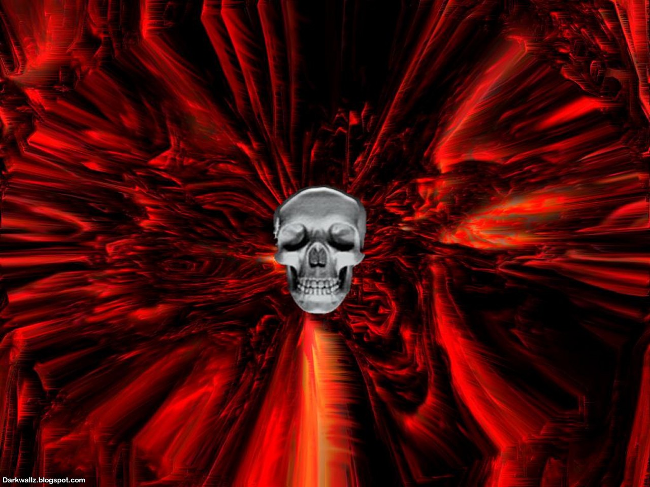 Skulls Wallpapers 12 - Red Wallpaper Skull Fire - HD Wallpaper 