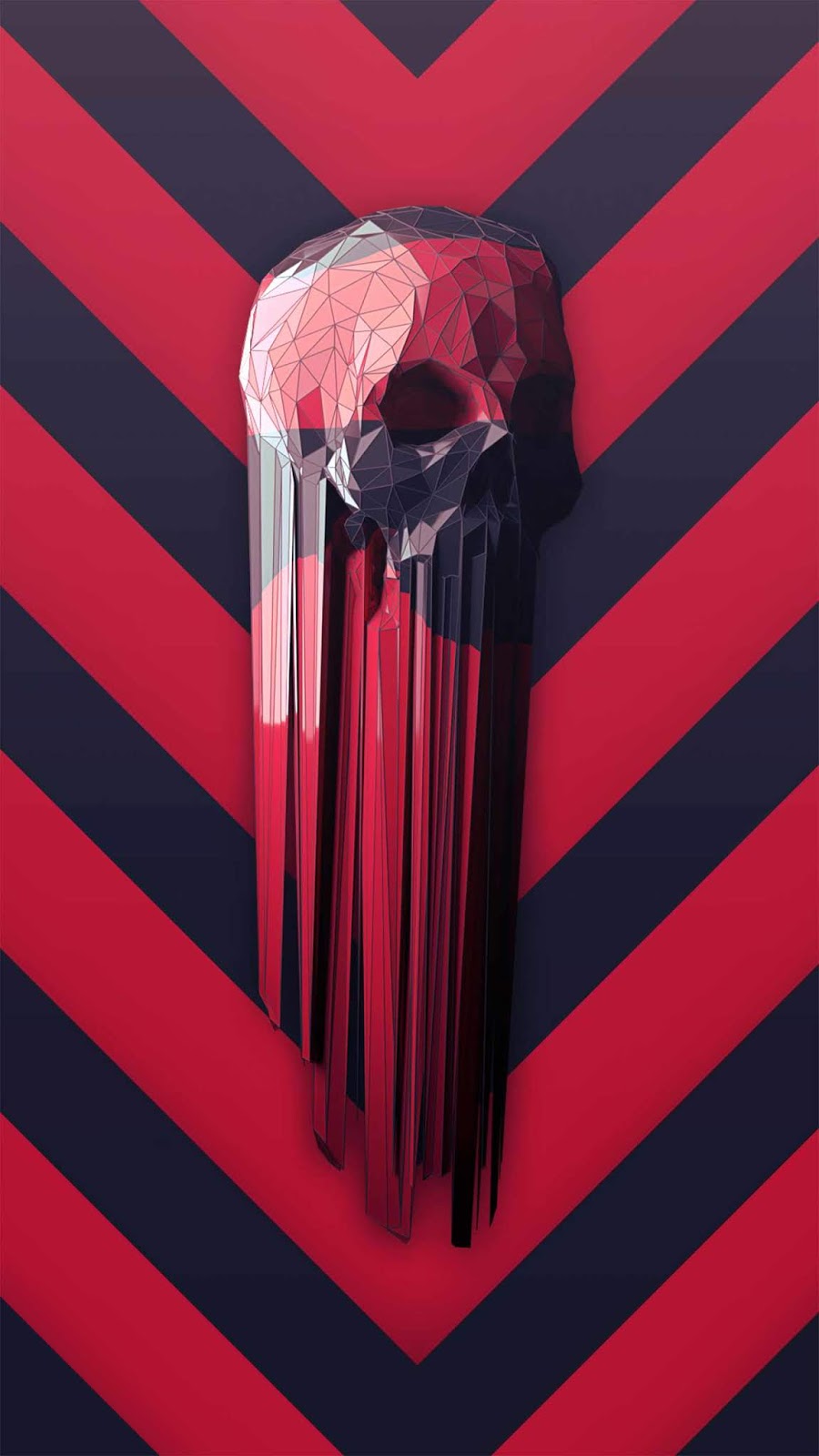 Skull Red Iphone - HD Wallpaper 