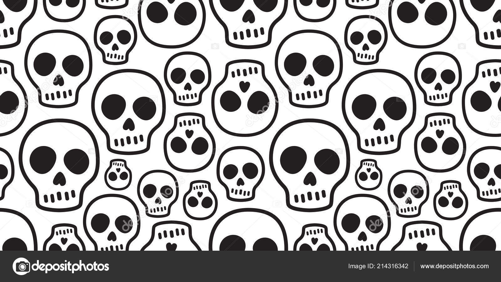 Skull Tile Background - HD Wallpaper 