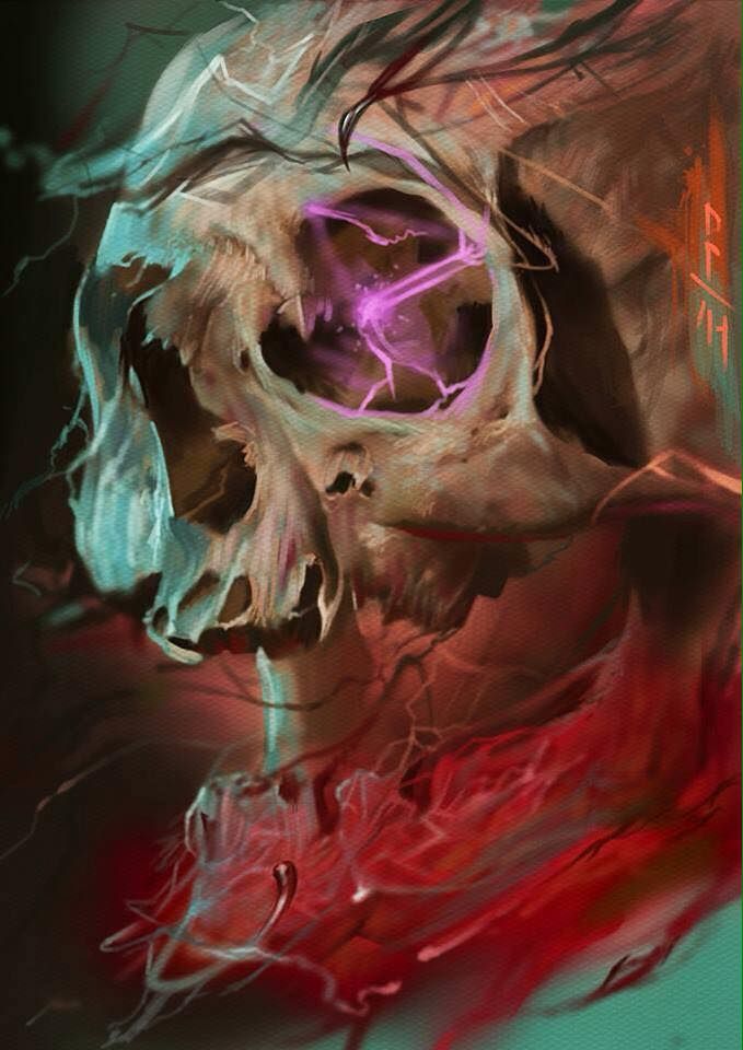 Skull Painting Digital - HD Wallpaper 