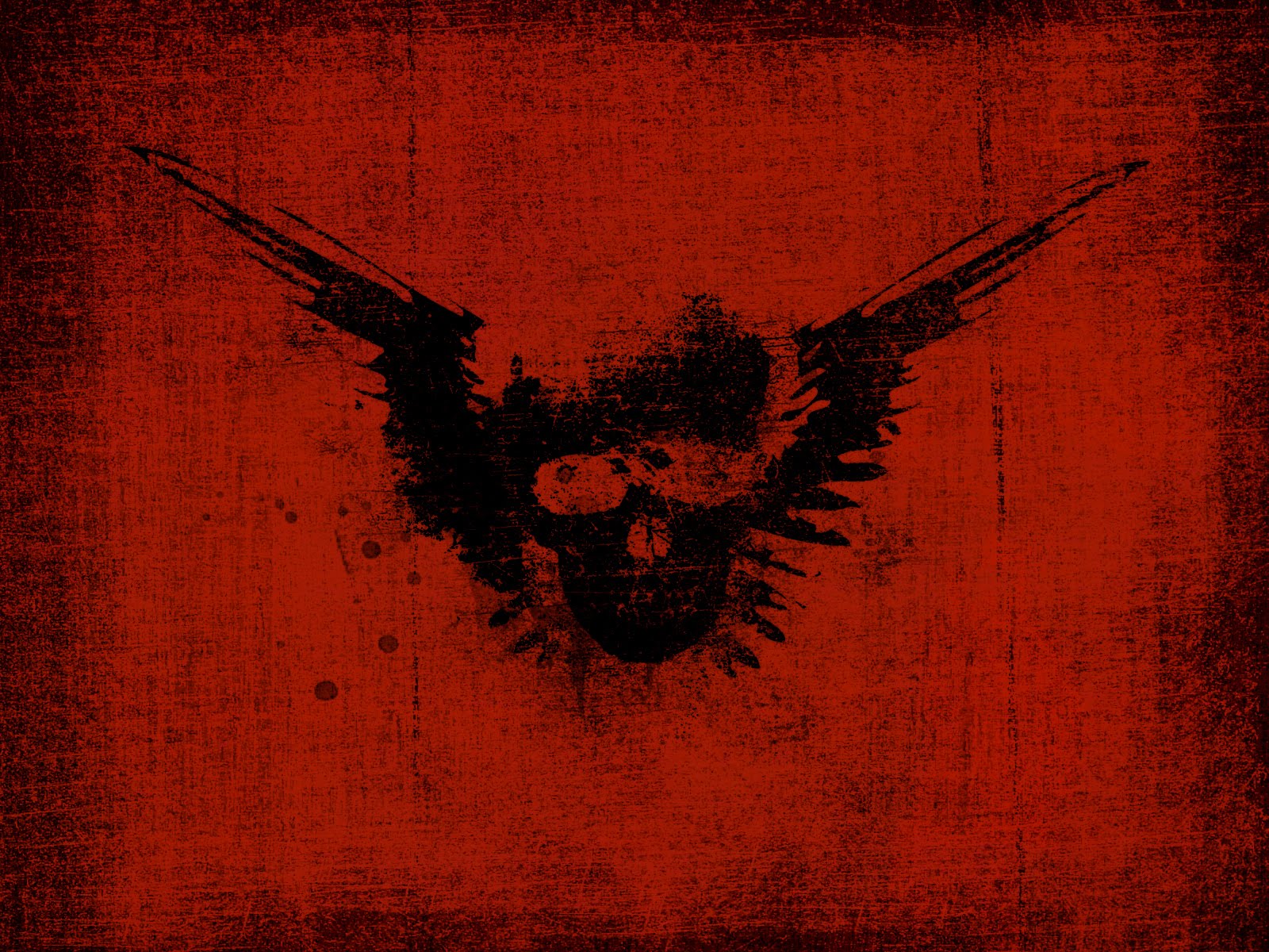 Black And Red Skull - HD Wallpaper 