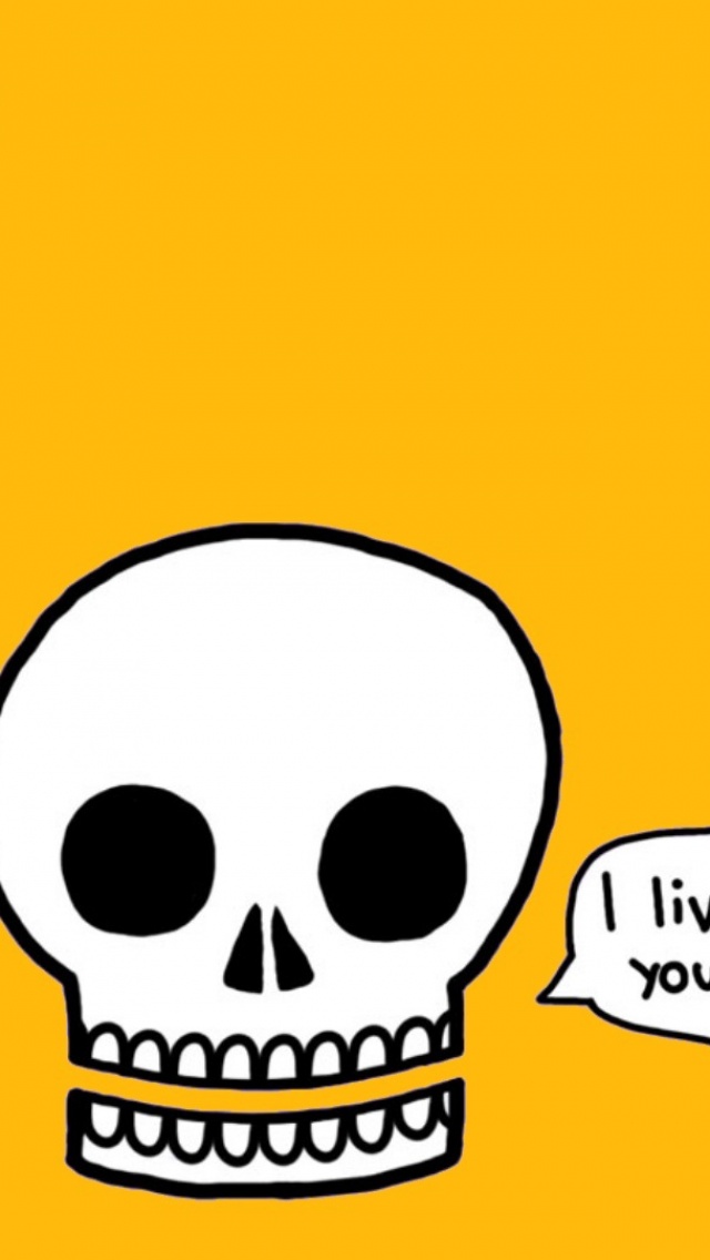 Iphone Clipart Skull - Funny Skull Wallpaper Iphone - HD Wallpaper 
