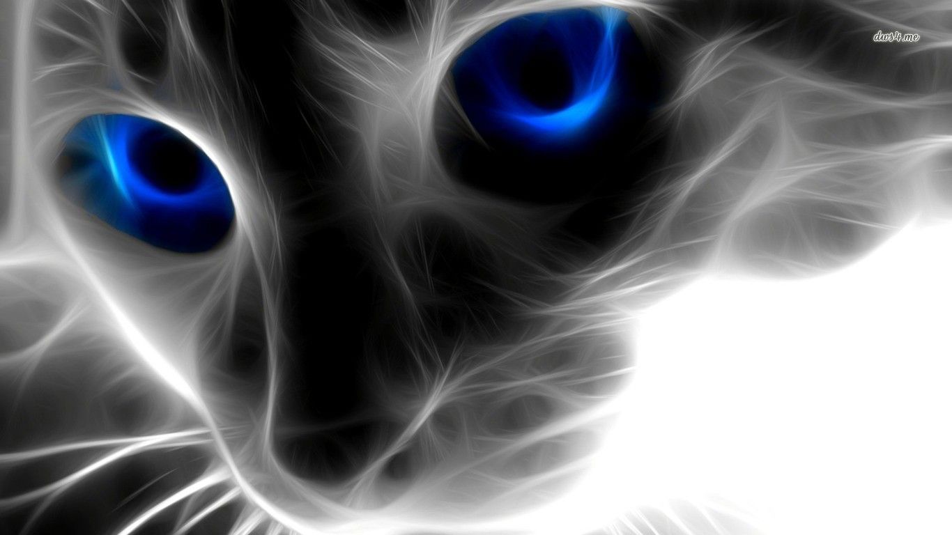 Skeleton Eye Live Wallpaper Android Apps On Google - Abstract Cat With Blue Eyes - HD Wallpaper 