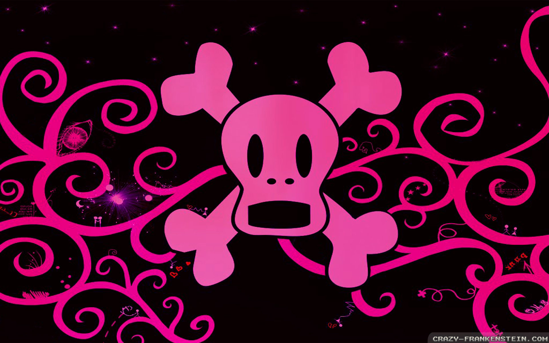 Skull Pink - HD Wallpaper 