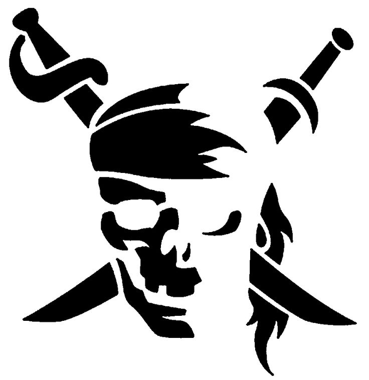 Pirate Skull - Pirate Silhouette - HD Wallpaper 