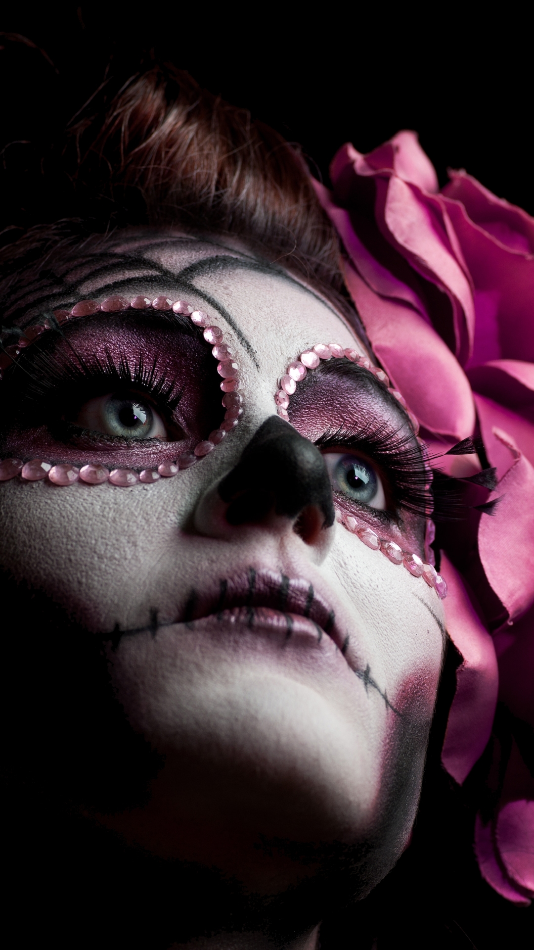 Background Pink Sugar Skull - HD Wallpaper 