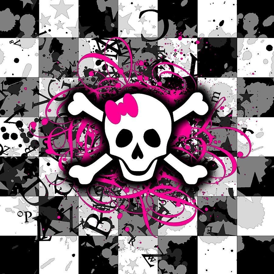 Background-skulls - Girly Skull Backgrounds - HD Wallpaper 
