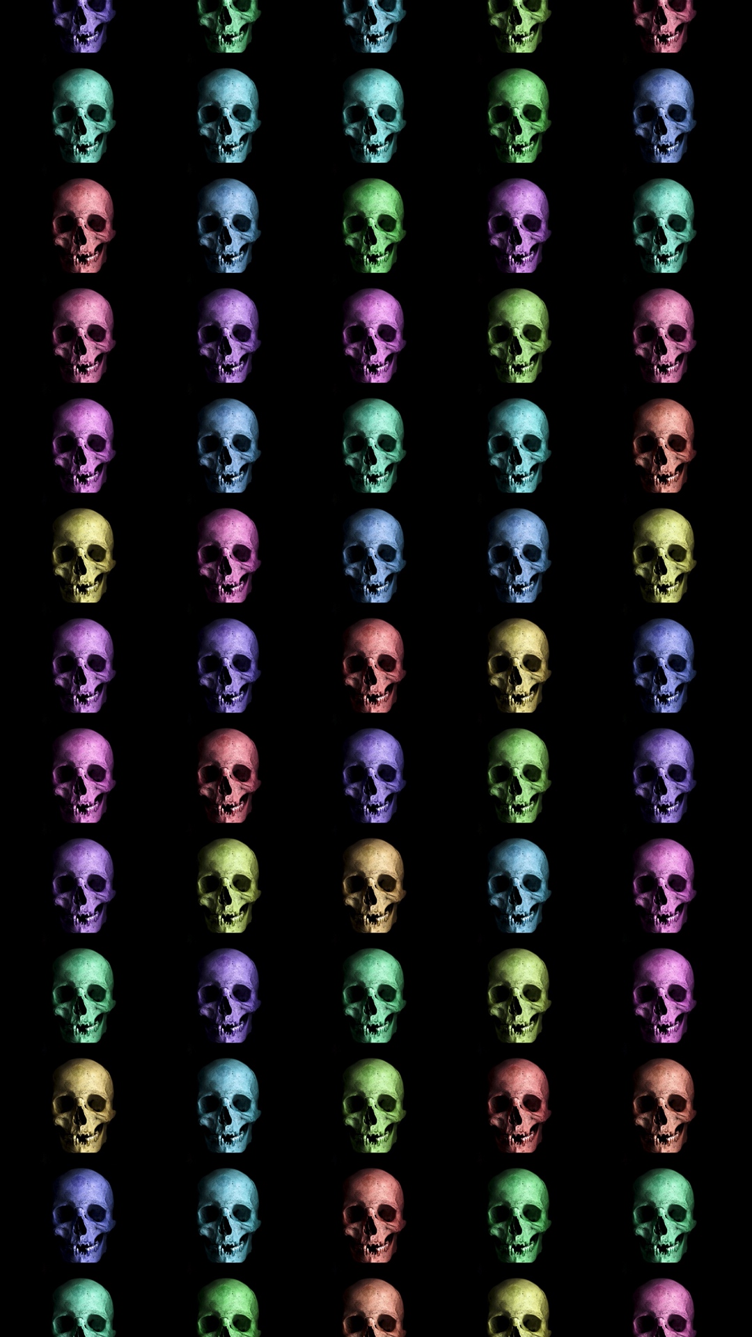 Wallpaper Skull, Colorful, Texture - Darkness - HD Wallpaper 