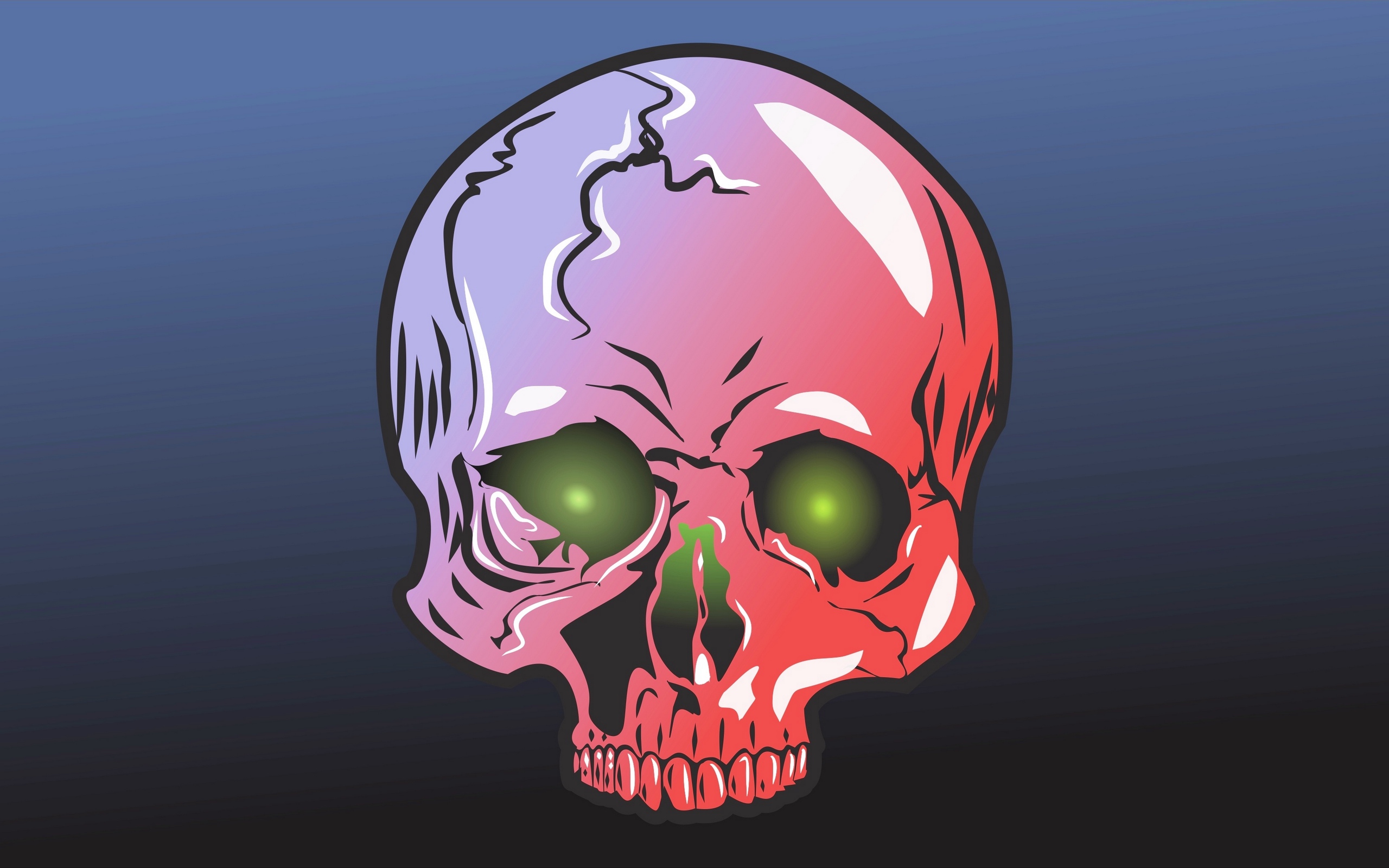 Wallpaper Skull, Art, Vector, Illustration - Head Skull Colorful - HD Wallpaper 