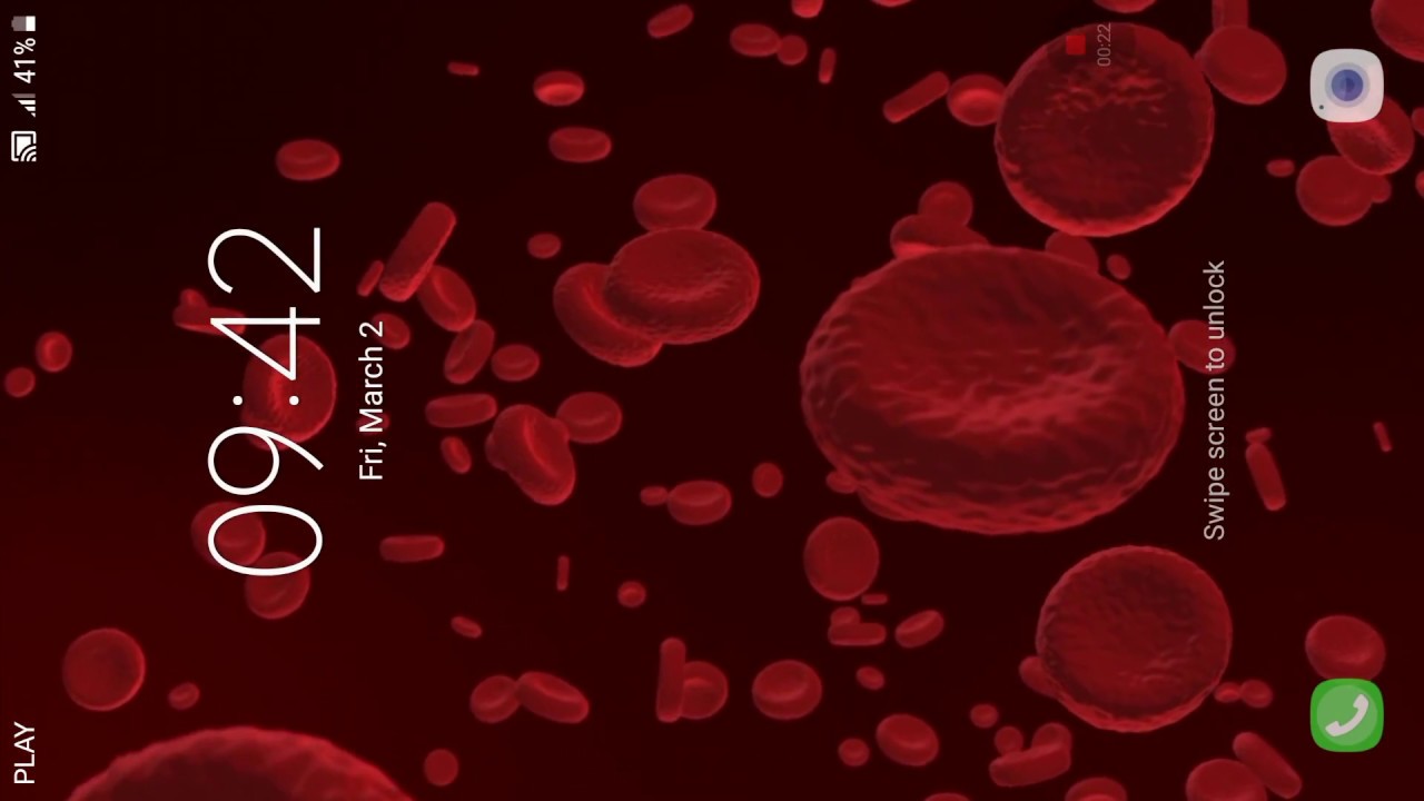 Blood Live Wallpaper Blood Cells Live Wallpaper - Circle - HD Wallpaper 
