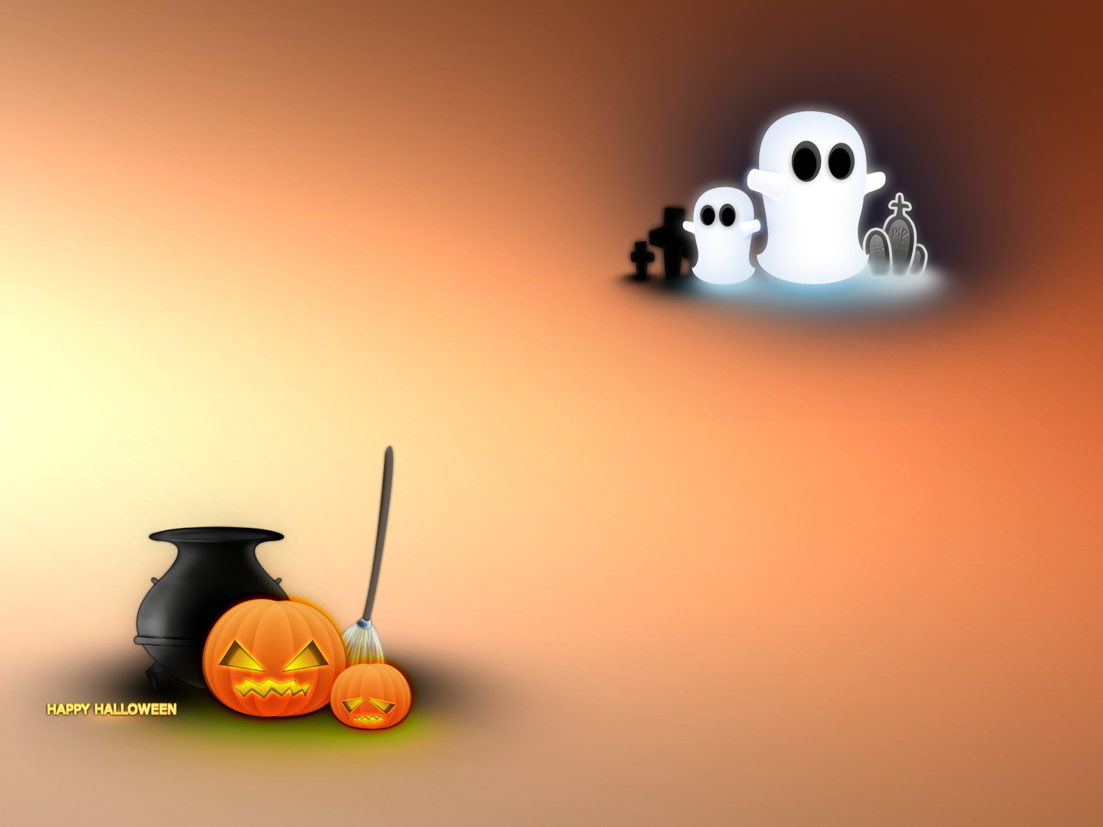 Fun Ghosts Halloween Wallpapers - Kids Halloween Background - HD Wallpaper 