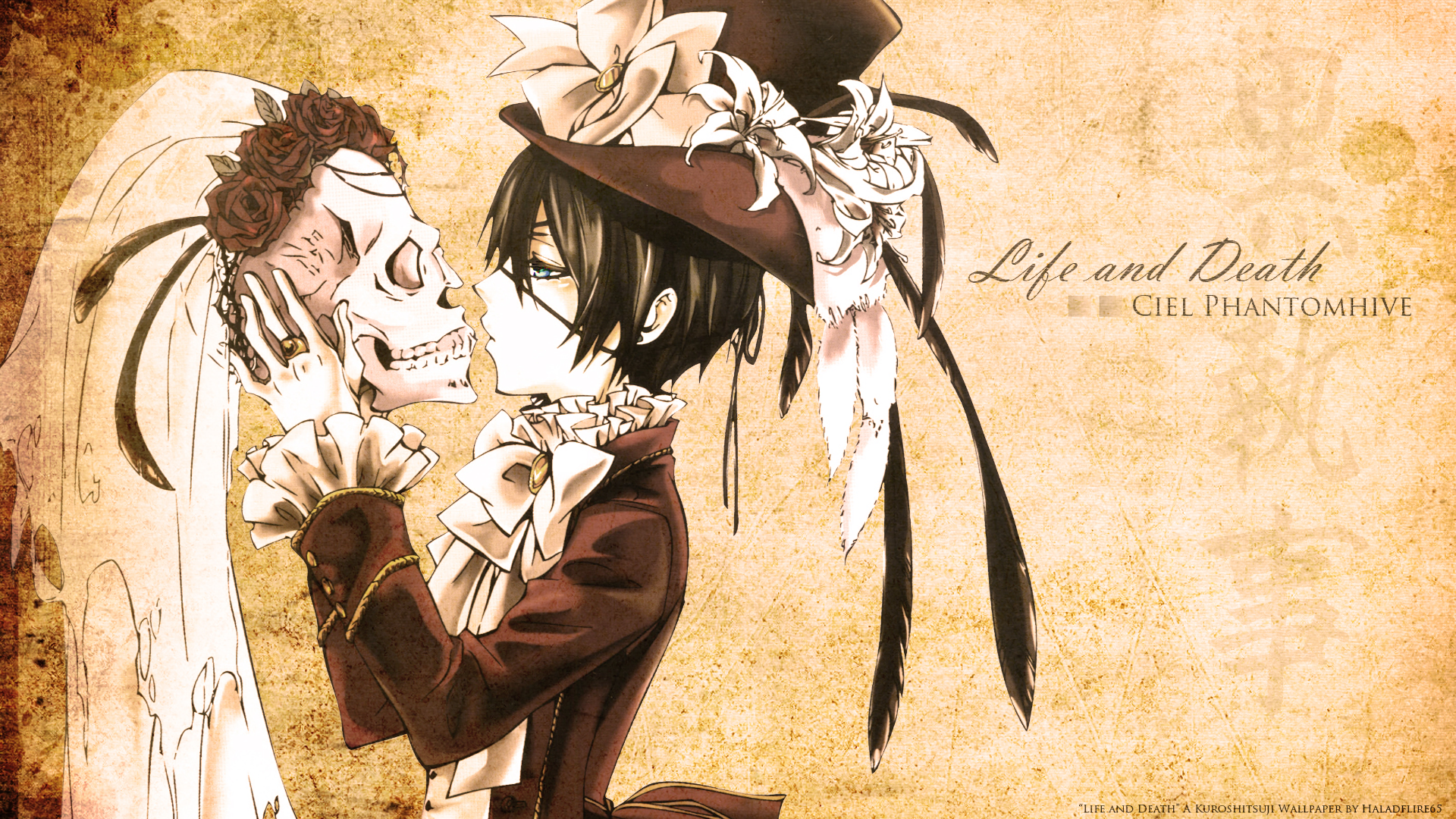 Kuroshitsuji, Ciel, Skull - Yana Toboso Ciel Phantomhive Art - HD Wallpaper 