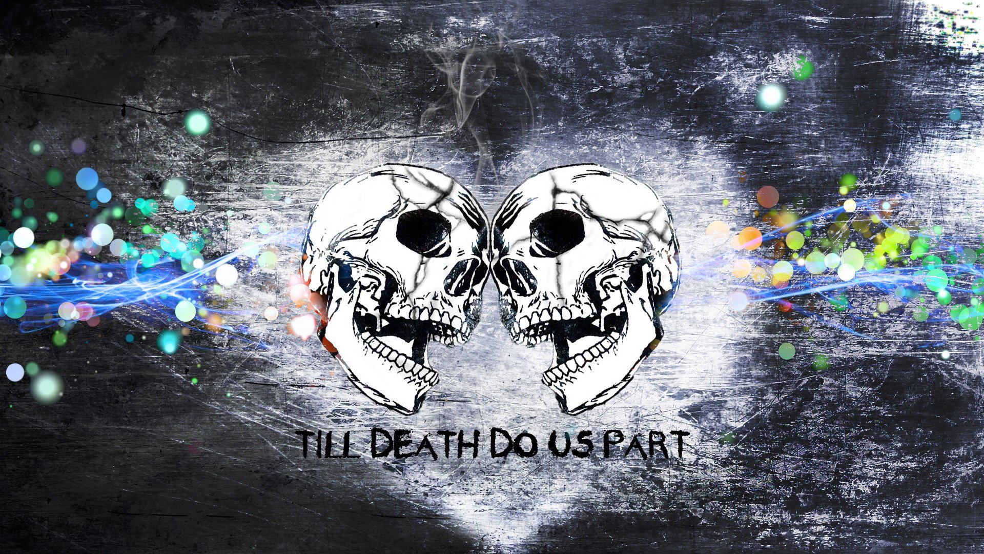 Download Hd Skull Desktop Wallpaper Id - Love Till Death Do Us Part - HD Wallpaper 