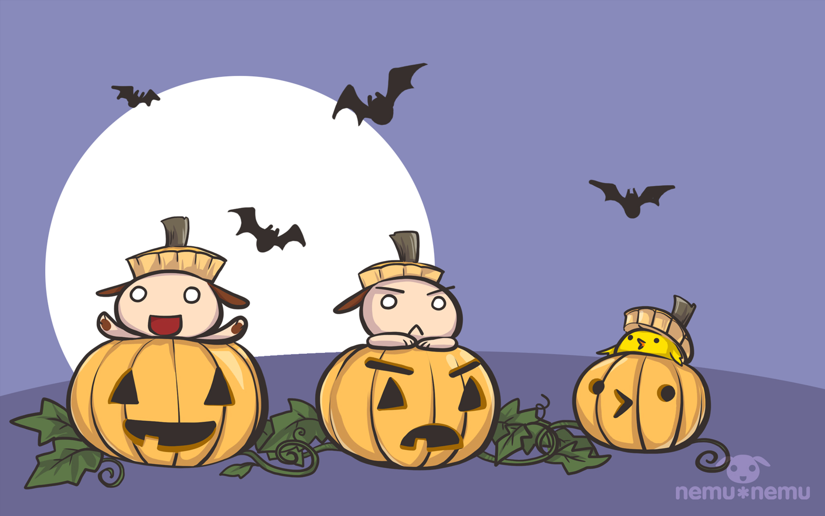 Cute Comics - Animated Cute Happy Halloween - HD Wallpaper 