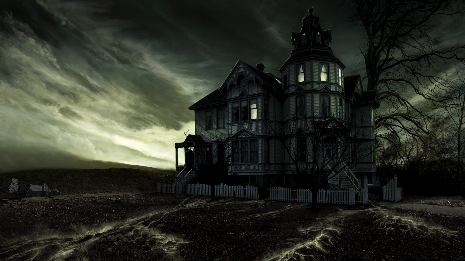 Horror House Fantasy Image 1080p Wallpaper - HD Wallpaper 