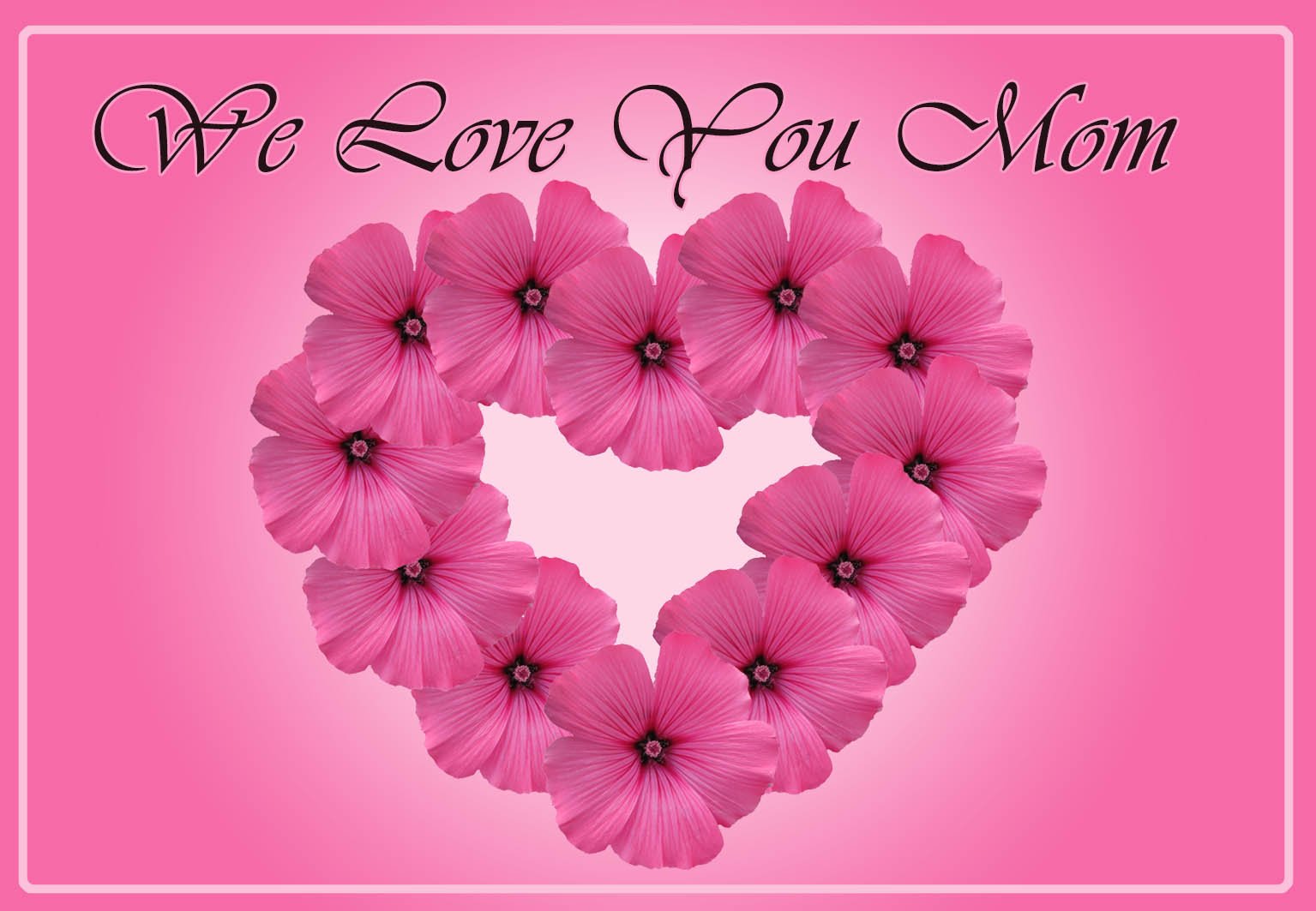 Happy Mother's Day Flowers And Hearts - HD Wallpaper 