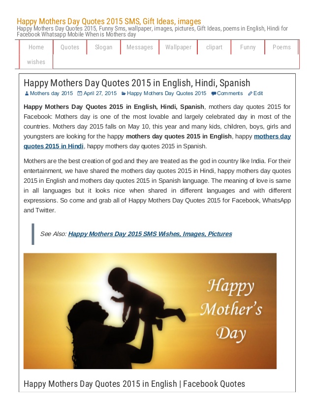 Mother Day Slogan In English 638x826 Wallpaper teahub.io