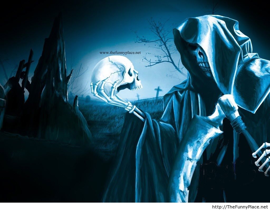 The Funny Place Halloween Hd Wallpaper For - Grim Reaper - HD Wallpaper 