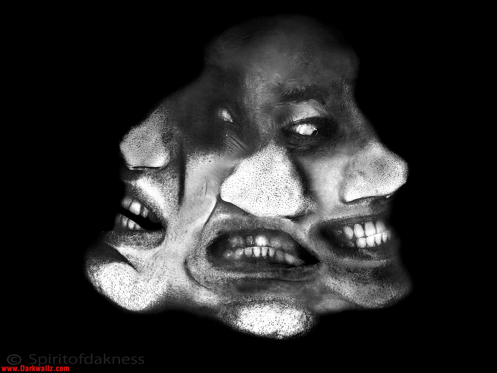 Horror Wallpapers 33 - Id Ego Superego Black And White - HD Wallpaper 