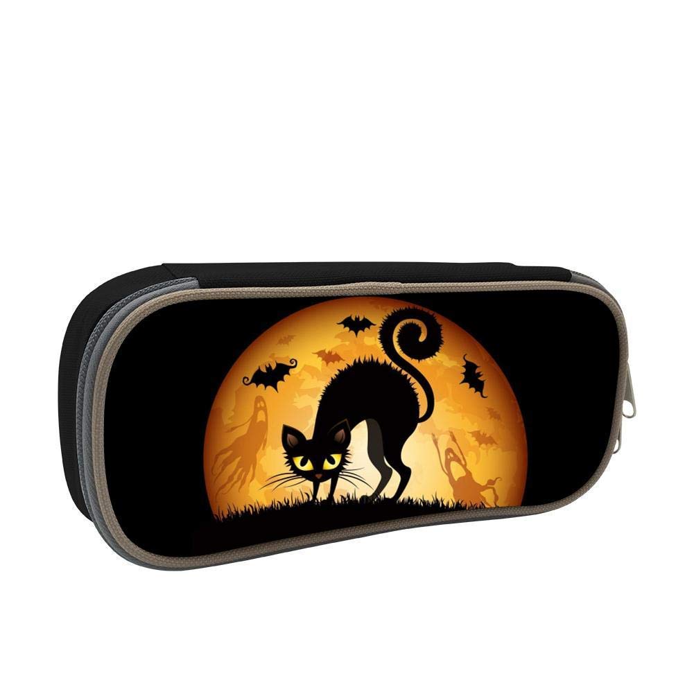 Halloween Cat Black Background - HD Wallpaper 