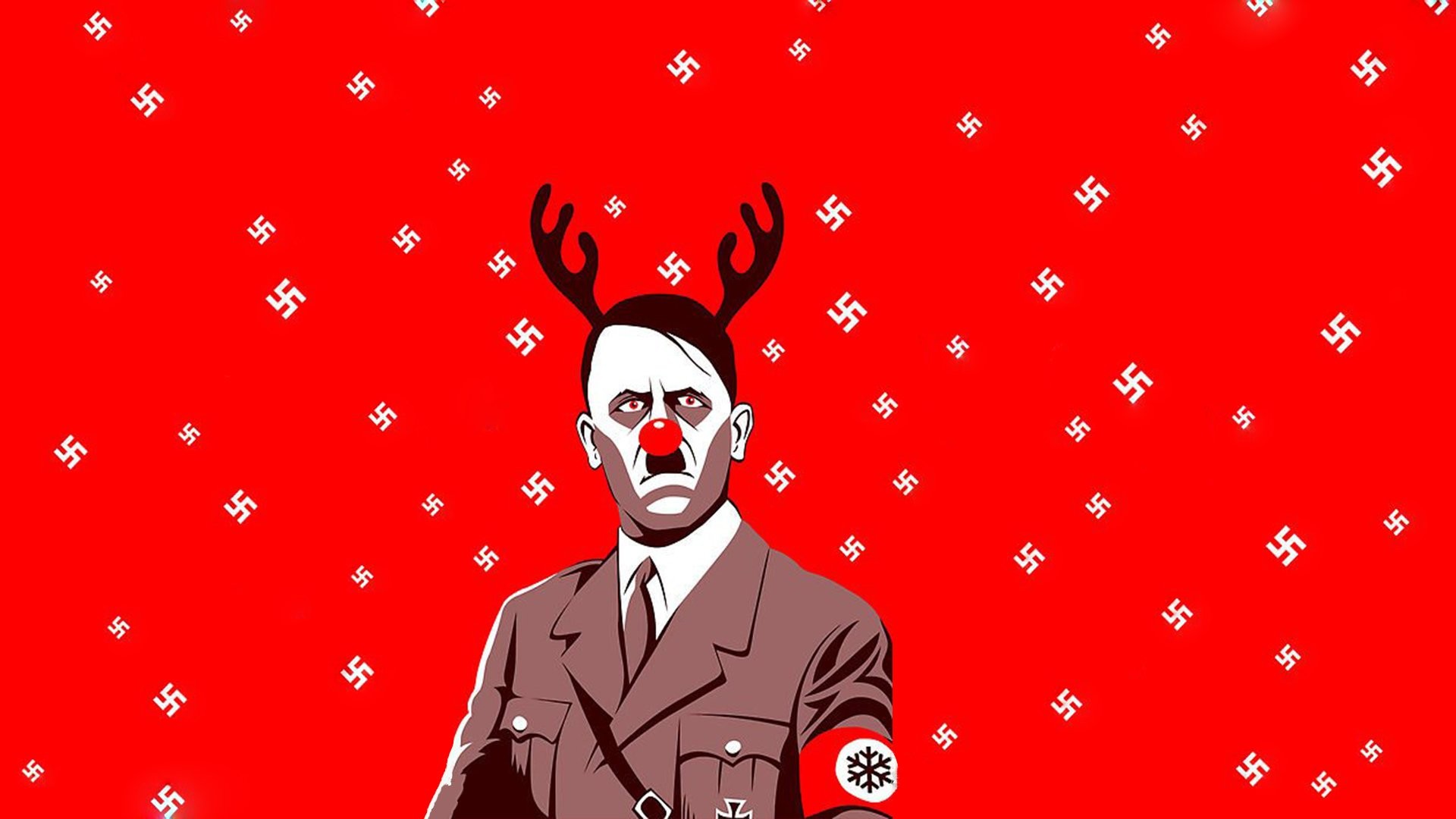 Dark, Blood, Artwork, Hd Horror Wallpapers, Desktop - Adolf The Red Nosed Fuhrer - HD Wallpaper 