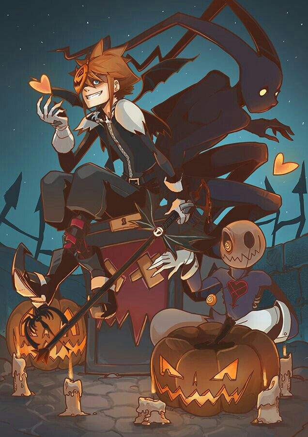 User Uploaded Image - Kingdom Hearts Halloween Fanart - HD Wallpaper 