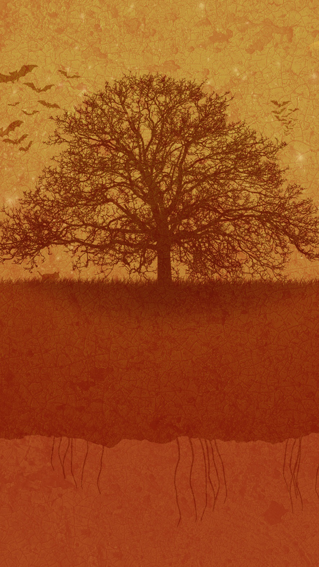 Scary Halloween Iphone Wallpaper - Обои Осень Минимализм - HD Wallpaper 