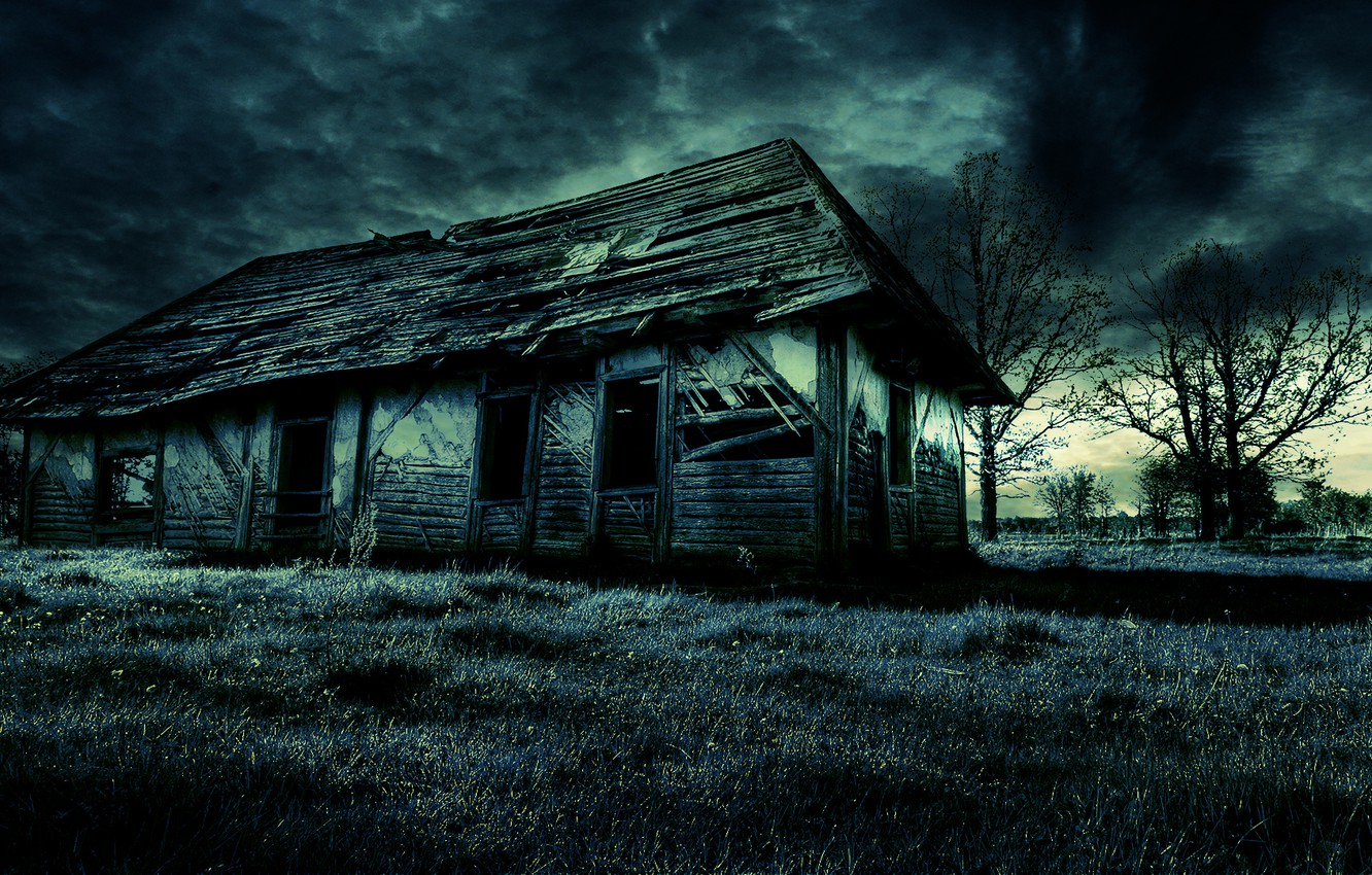 Photo Wallpaper Dark, House, Old, Scary - Dark Old House - 1332x850  Wallpaper 