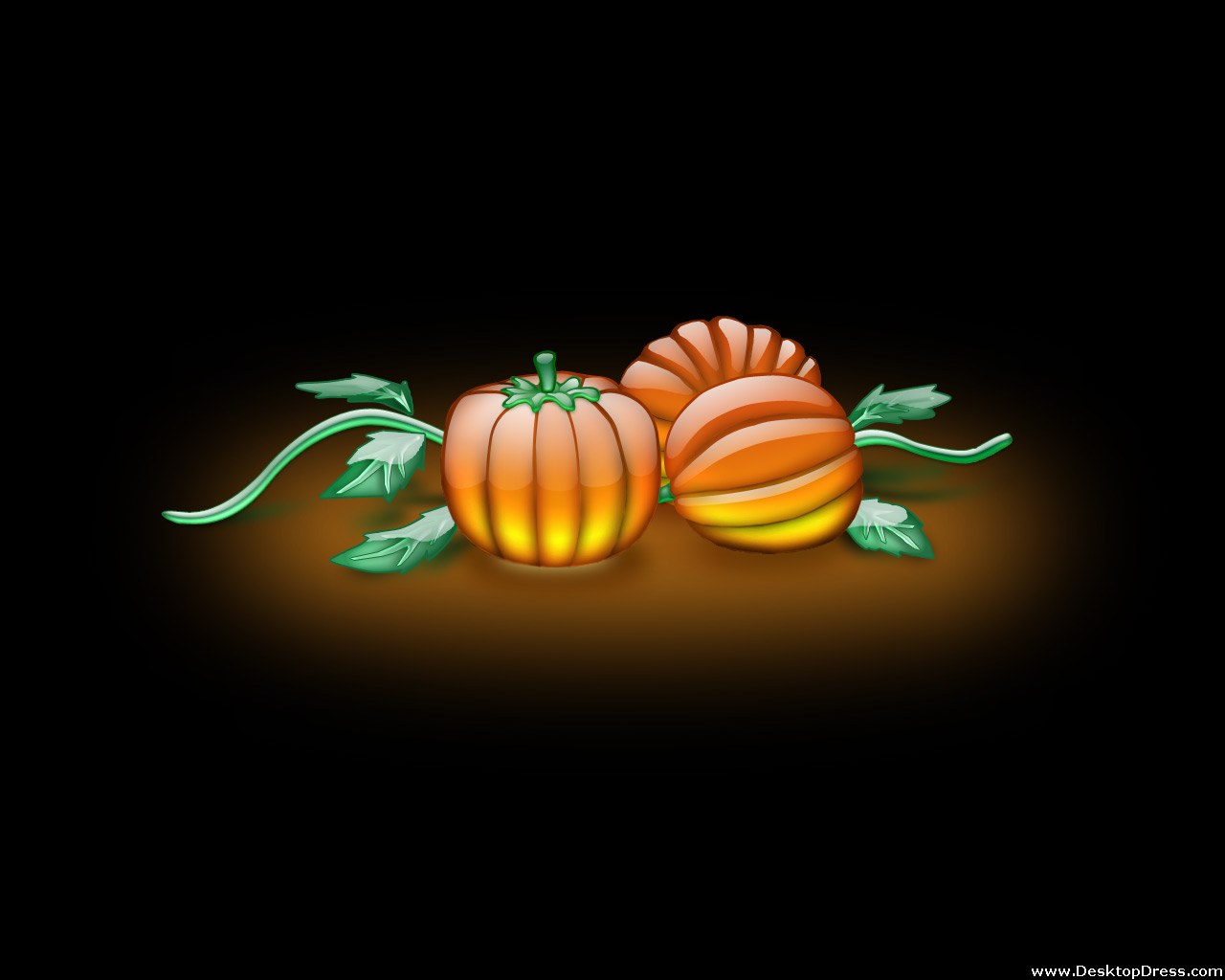 Pumpkins In Black Background - Black Background - HD Wallpaper 