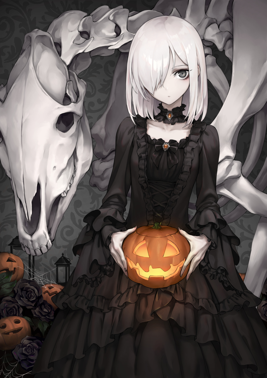 Spooky Anime Girl Halloween - HD Wallpaper 