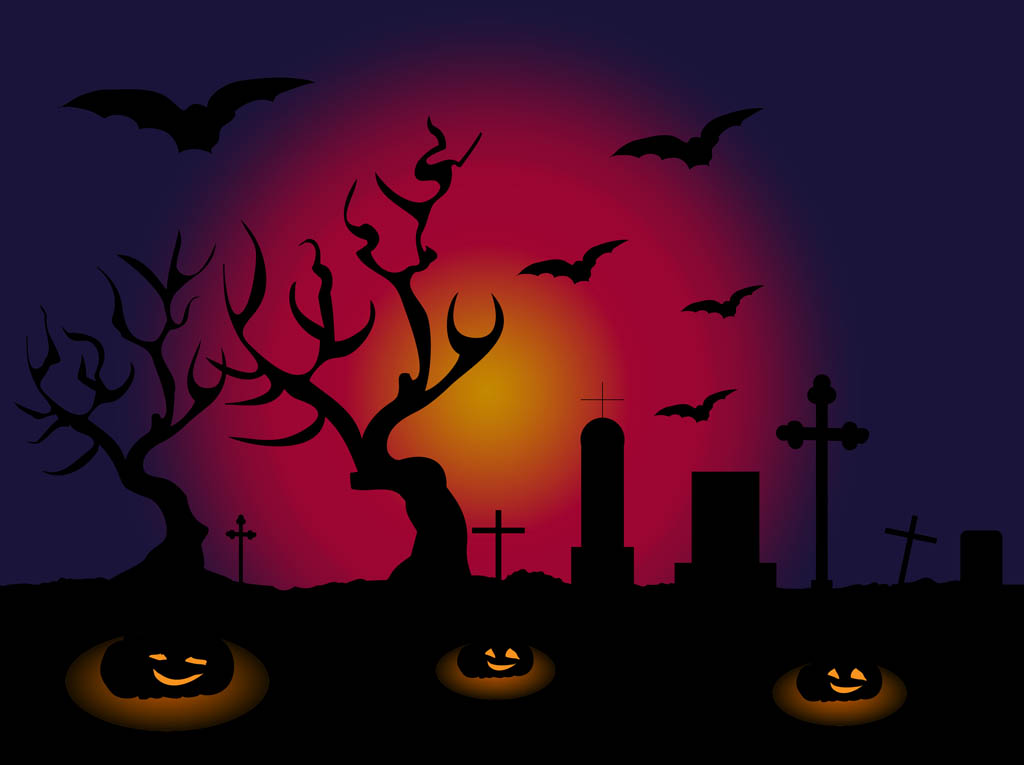 Halloween Vector Wallpaper - Halloween Vector - HD Wallpaper 