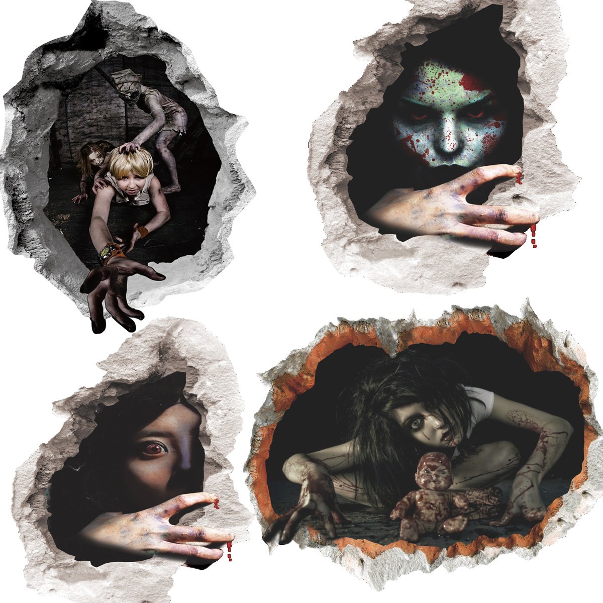 3d Halloween Wall Decal - HD Wallpaper 