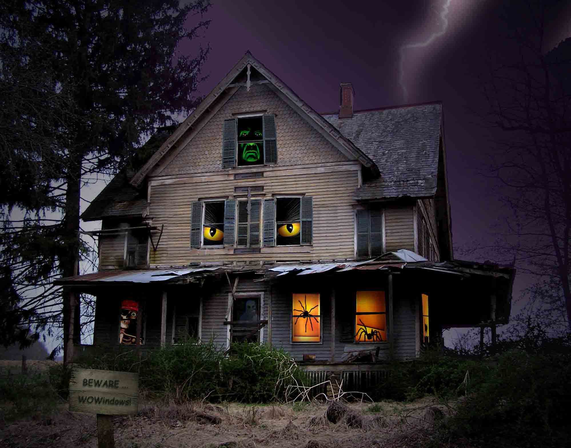 Spooky Houses For Halloween - HD Wallpaper 