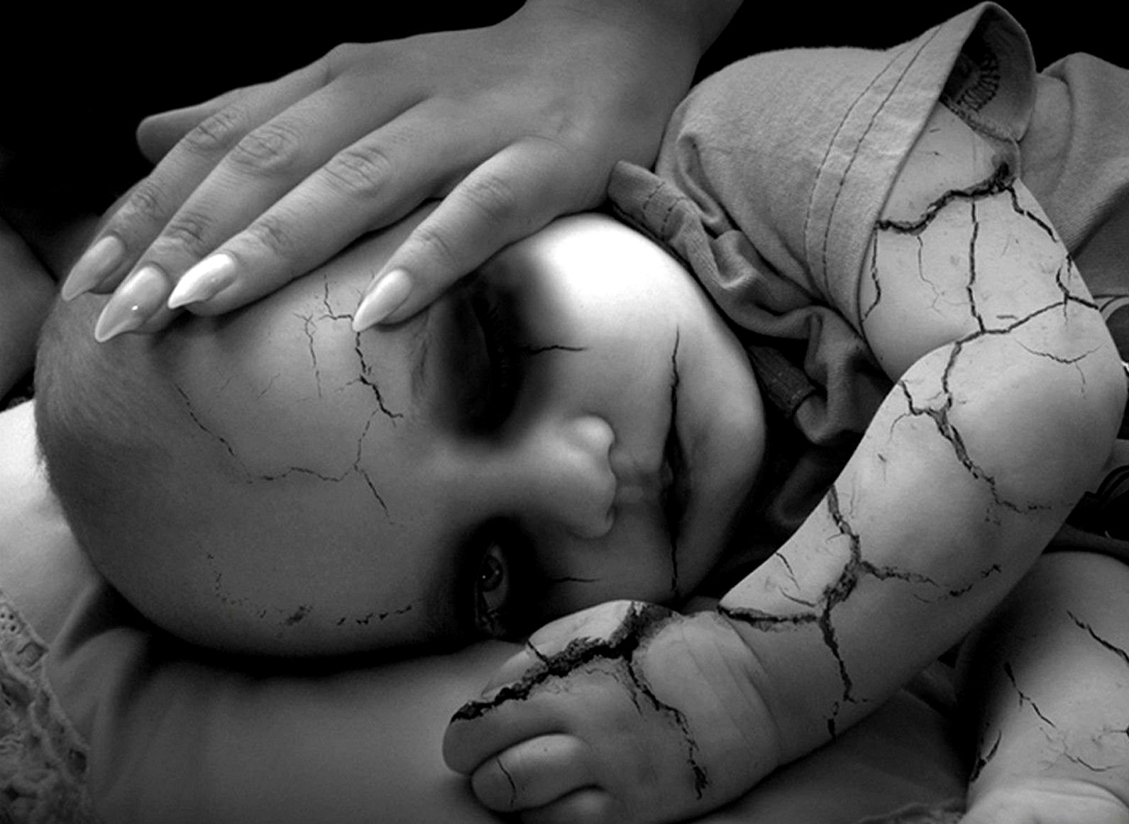 Horror Wallpaper Desktop - Dark Baby Art - HD Wallpaper 