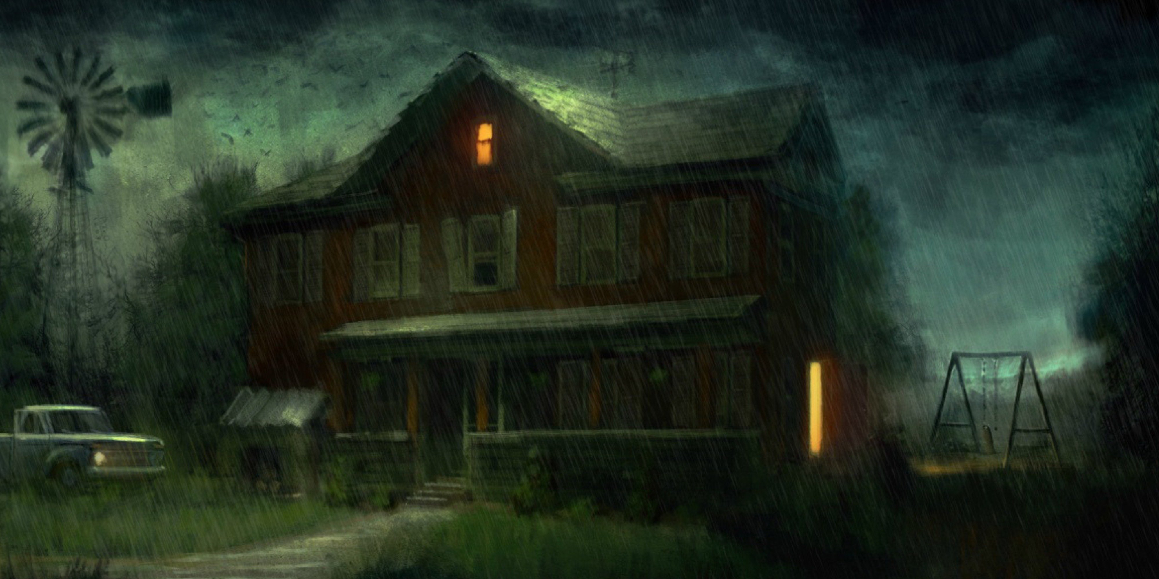 Horror House Concept Art - HD Wallpaper 